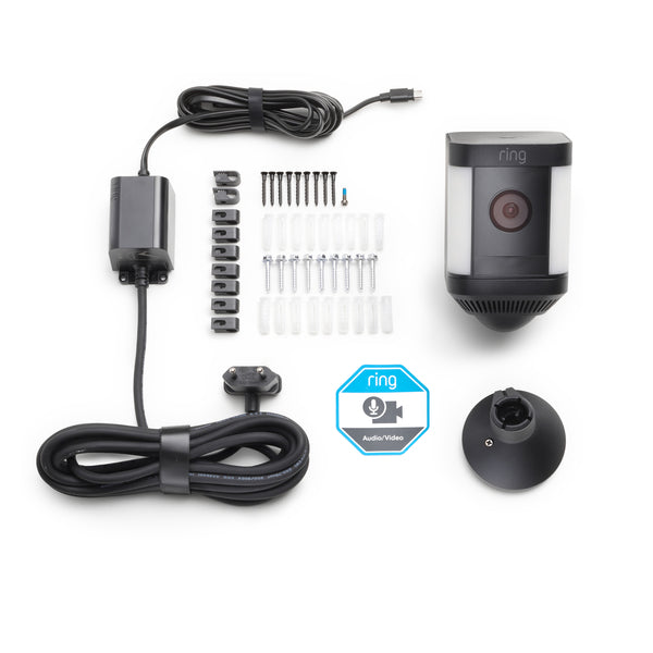 Ring Spotlight Cam Plus (3 Pin UK) Plug-In Black
