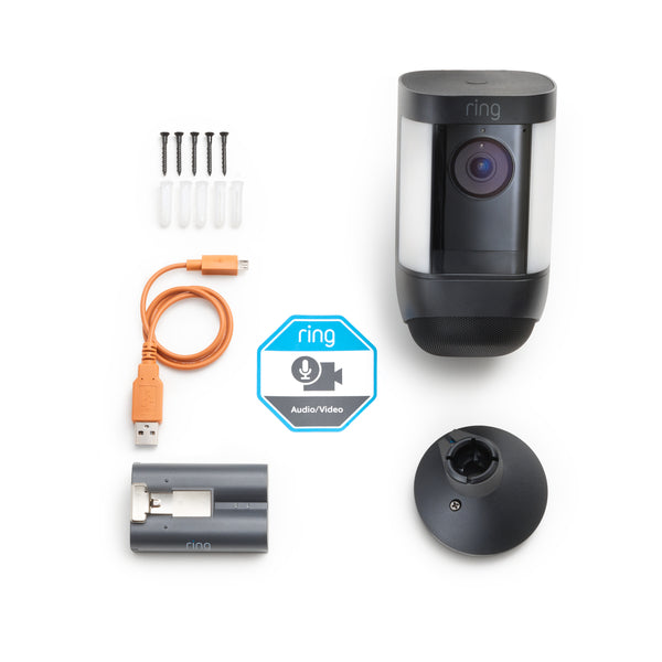 Ring Spotlight Cam Pro Battery Black