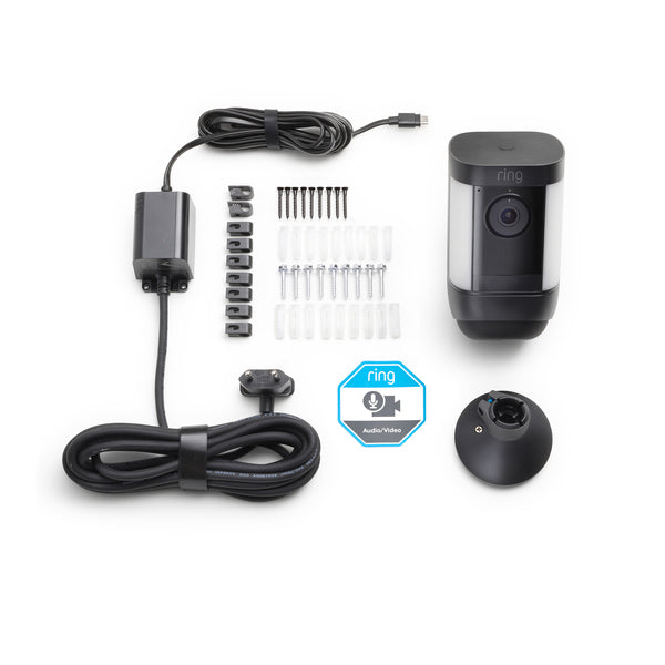 Ring Spotlight Cam Pro (3 Pin UK) Plug In Black