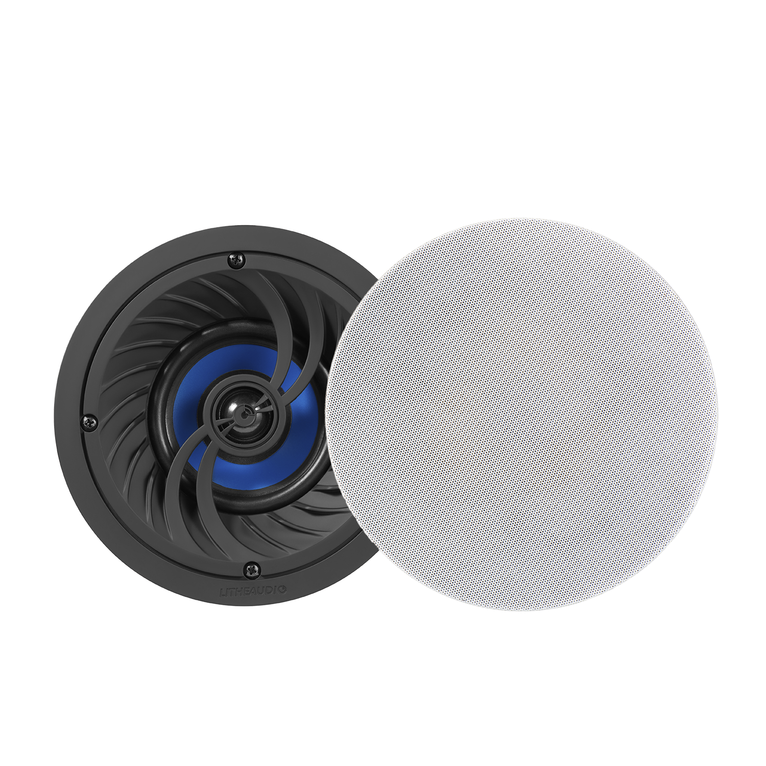 Lithe Audio 4" Compact Bluetooth IP44 Ceiling Speaker Pair (Master & Slave) 03260