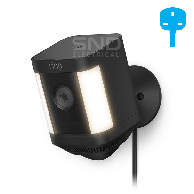 Ring Spotlight Cam Plus (3 Pin UK) Plug-In Black