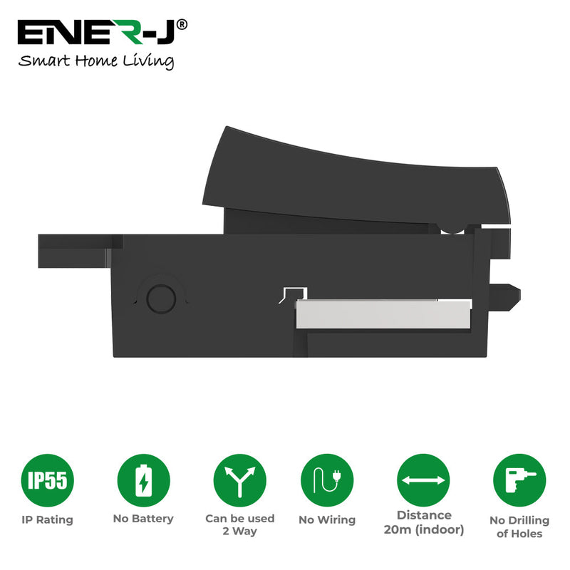 Ener-J 1 Gang Wireless Grid Switch Minigrid Style Black