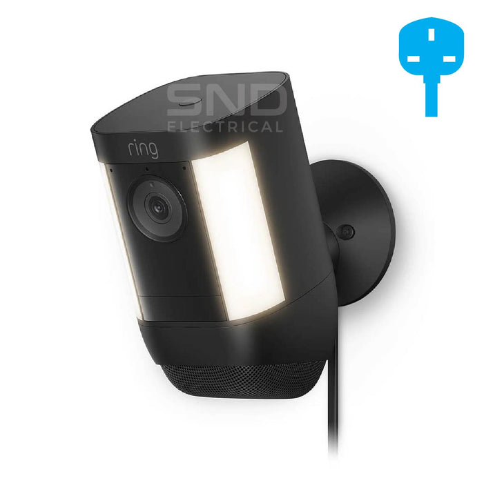 Ring Spotlight Cam Pro (3 Pin UK) Plug In Black