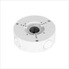 Eagle RING-J1 Deep Base Cable Management Ring with IP66 Junction Box – White Aluminium, 124 x 41mm