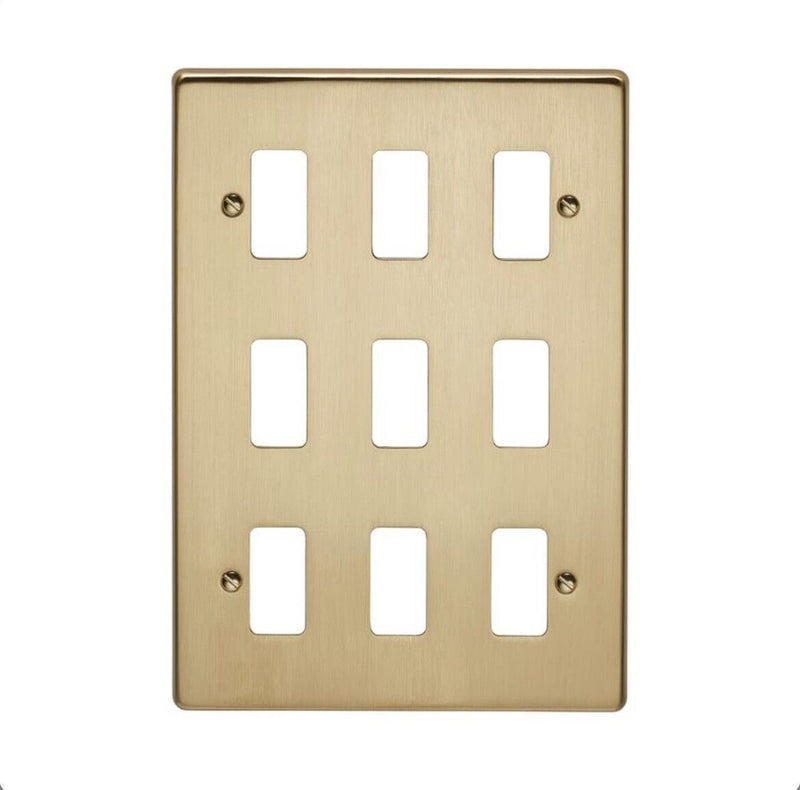Crabtree 18 Gang Flush Grid Cover Plate