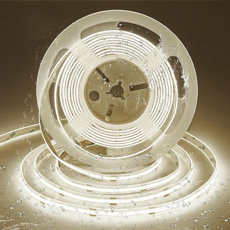 LED COB Strip 4000K, Seamless, 10mm Wide IP65 5M Reel