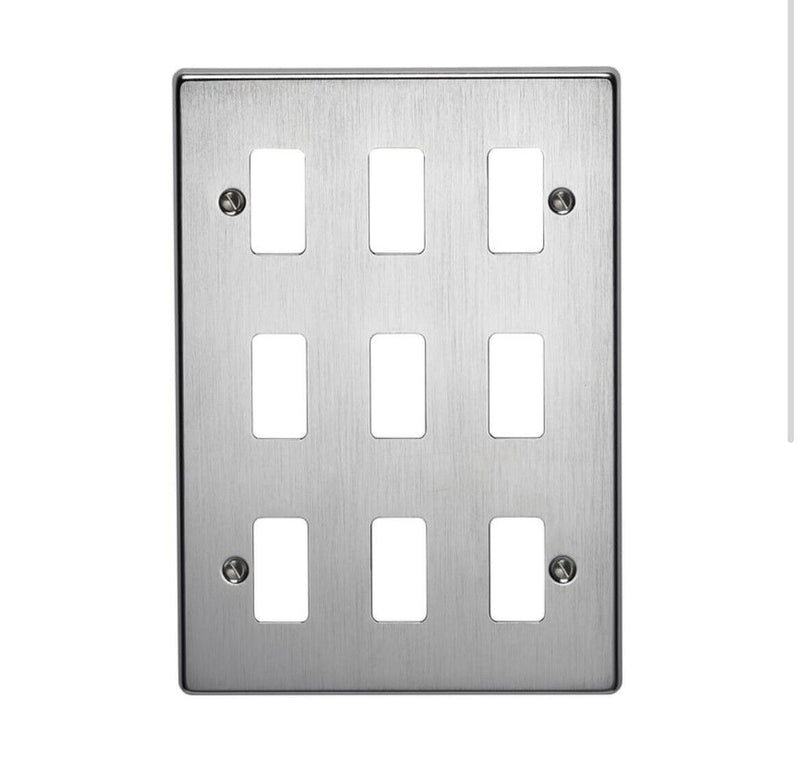 Crabtree 18 Gang Flush Grid Cover Plate