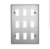 Crabtree 18 Gang Flush Grid Cover Plate