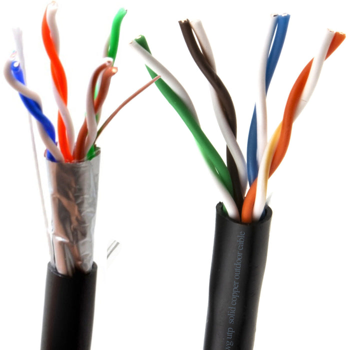 CAT5e External Outdoor Use COPPER Ethernet Network Cable UTP 305m Black