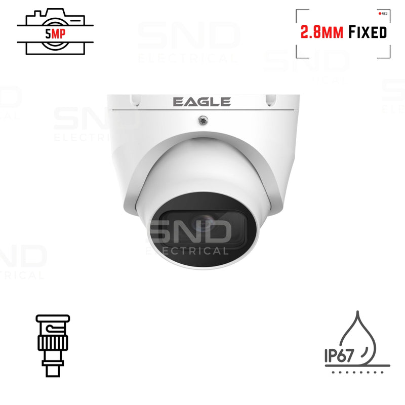 Fixed Camera Ex Eagle 5MP Fixed Lens Starlight Turret Camera - White — SND Electrical