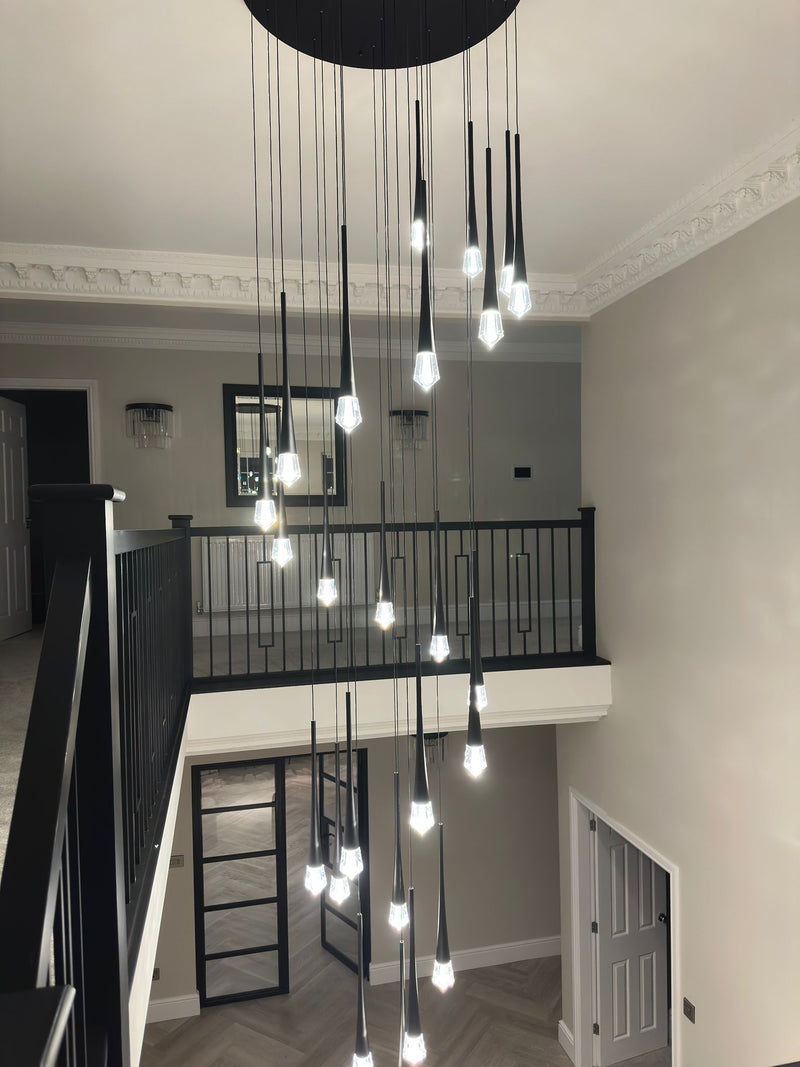 Spear 24 Light LED Crystal Stairwell Light