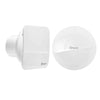 Xpelair C4TSR Simply Silent White Round/Square Dual Speed Axial Fan With Adjustable Timer & Interchangeable Fascia