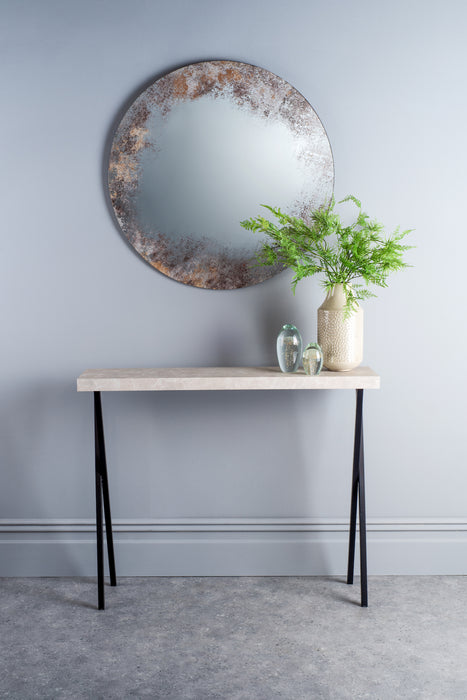 001DAT003 Console Table Light Grey Marble