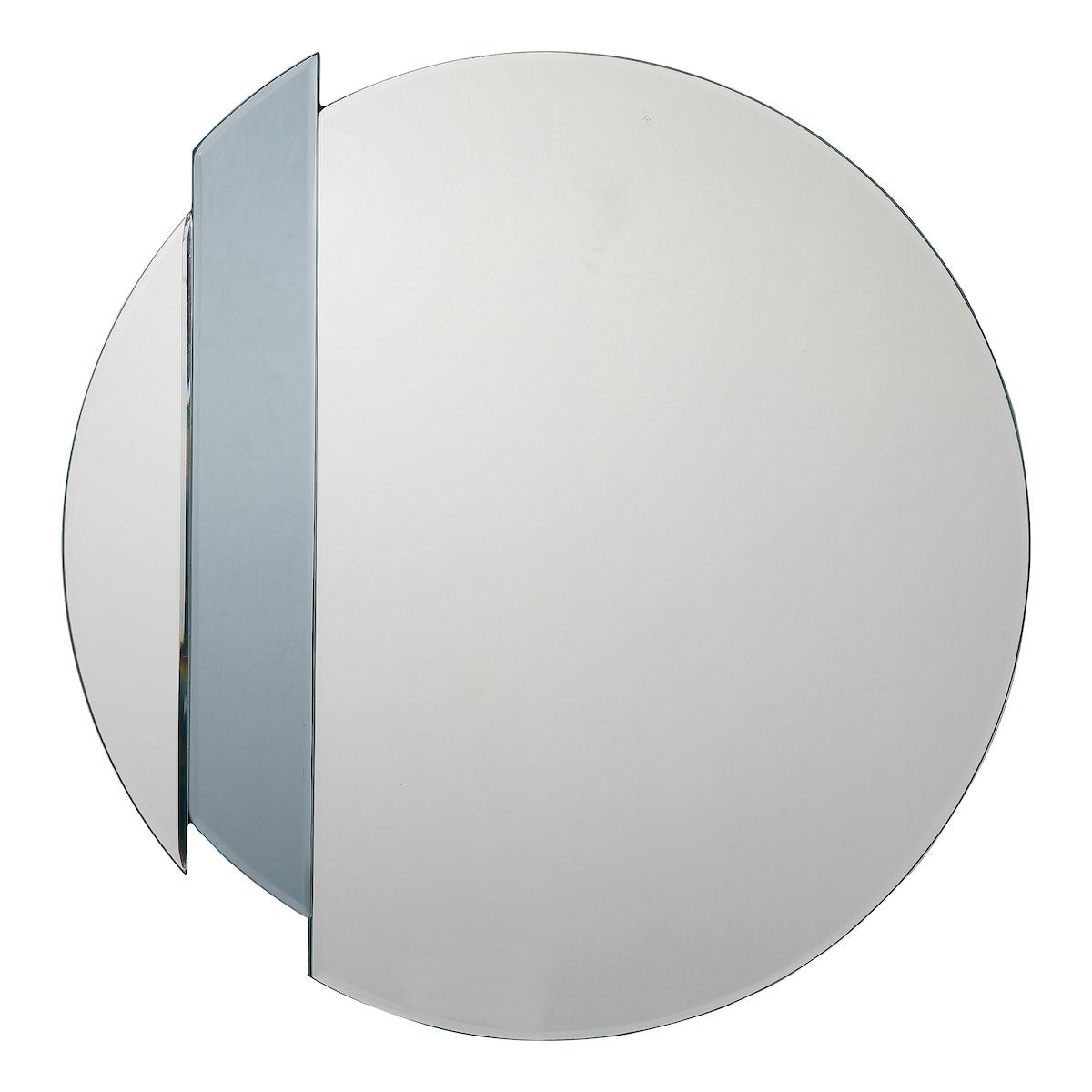 002YUL50 Silver And Smoked Mirror 50cm