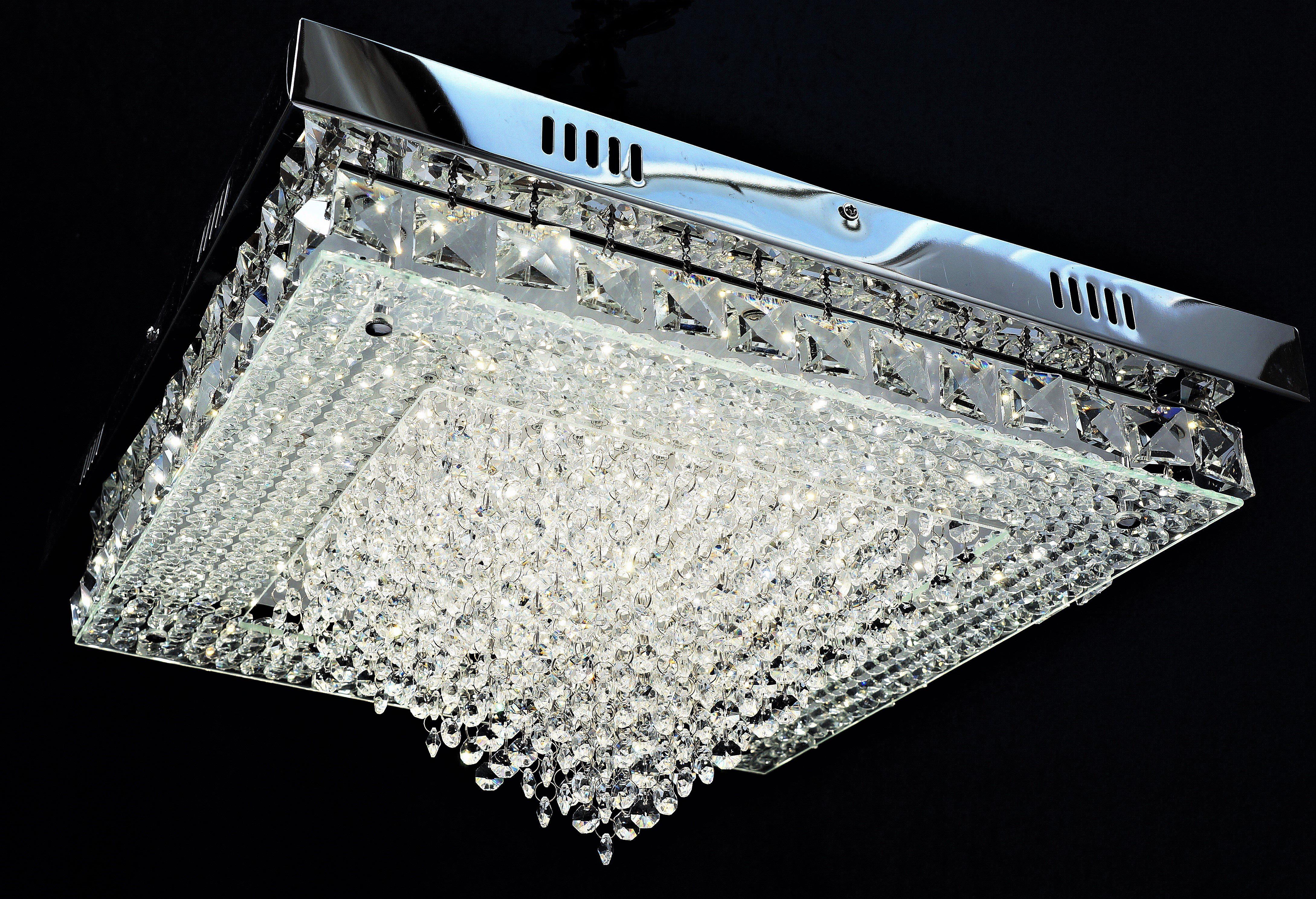 003/50/200 Square Cool White Flush Light Polished Chrome