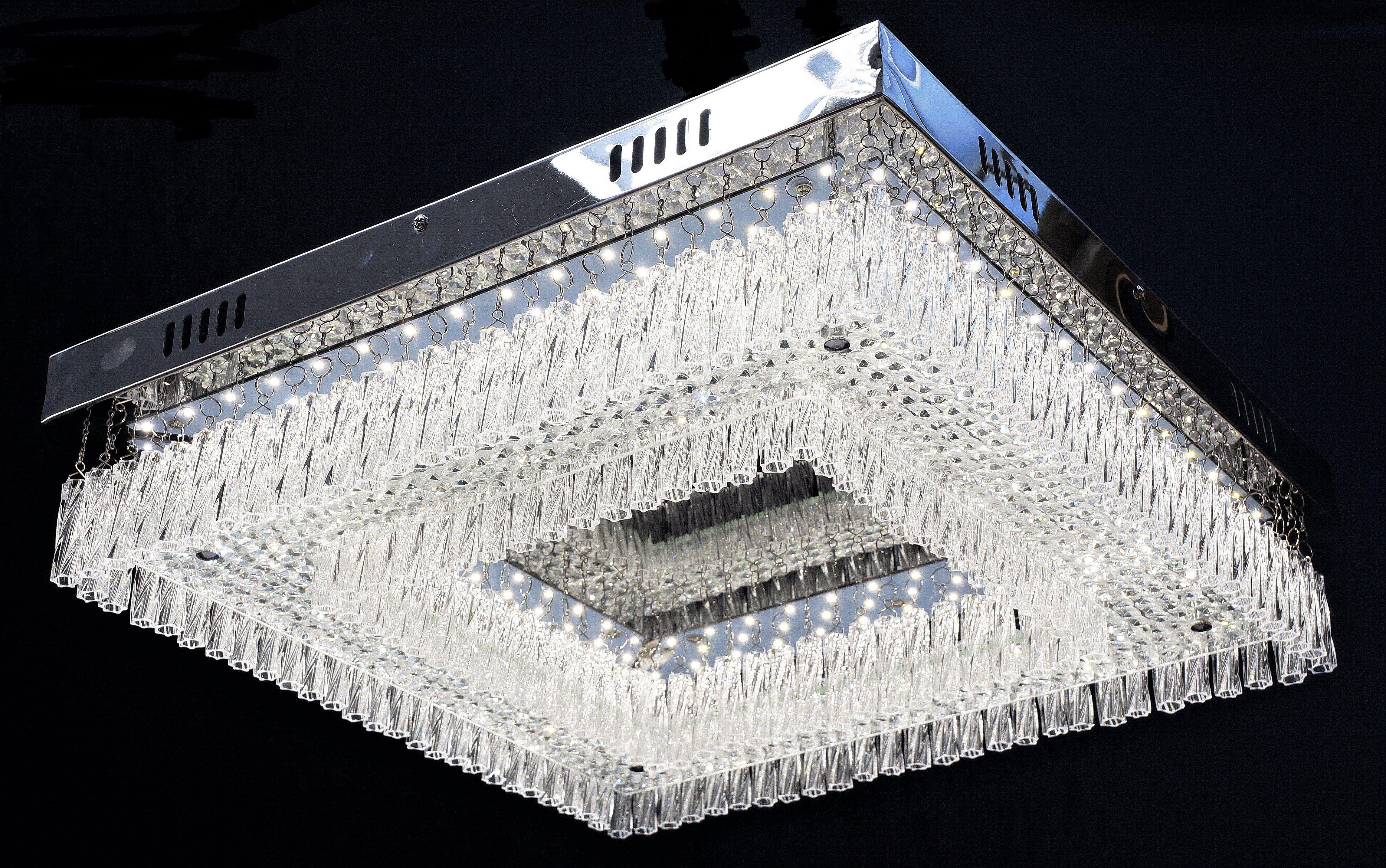 005/50/200 Square Integrated LED Flush Light Polished Chrome