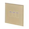 Retrotouch Crystal Touch Switch 240v 3G 2W Brass