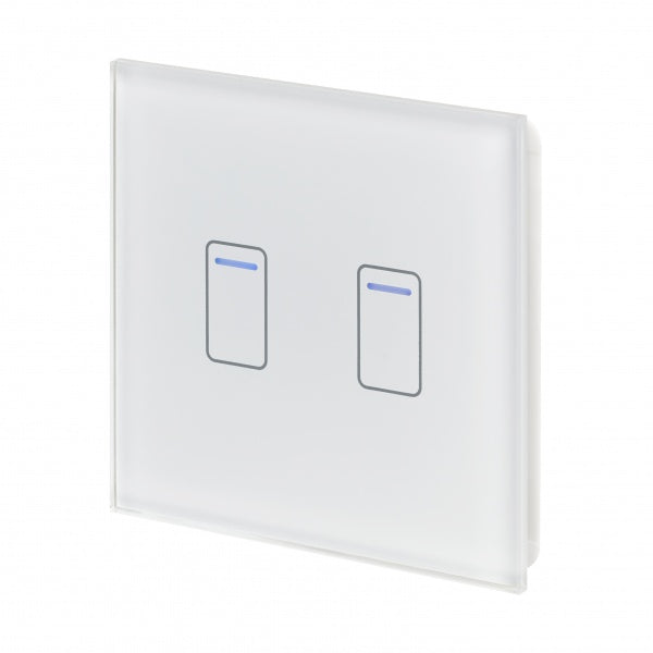Retrotouch Crystal Touch Dimmer Switch 240v 2G 1W White