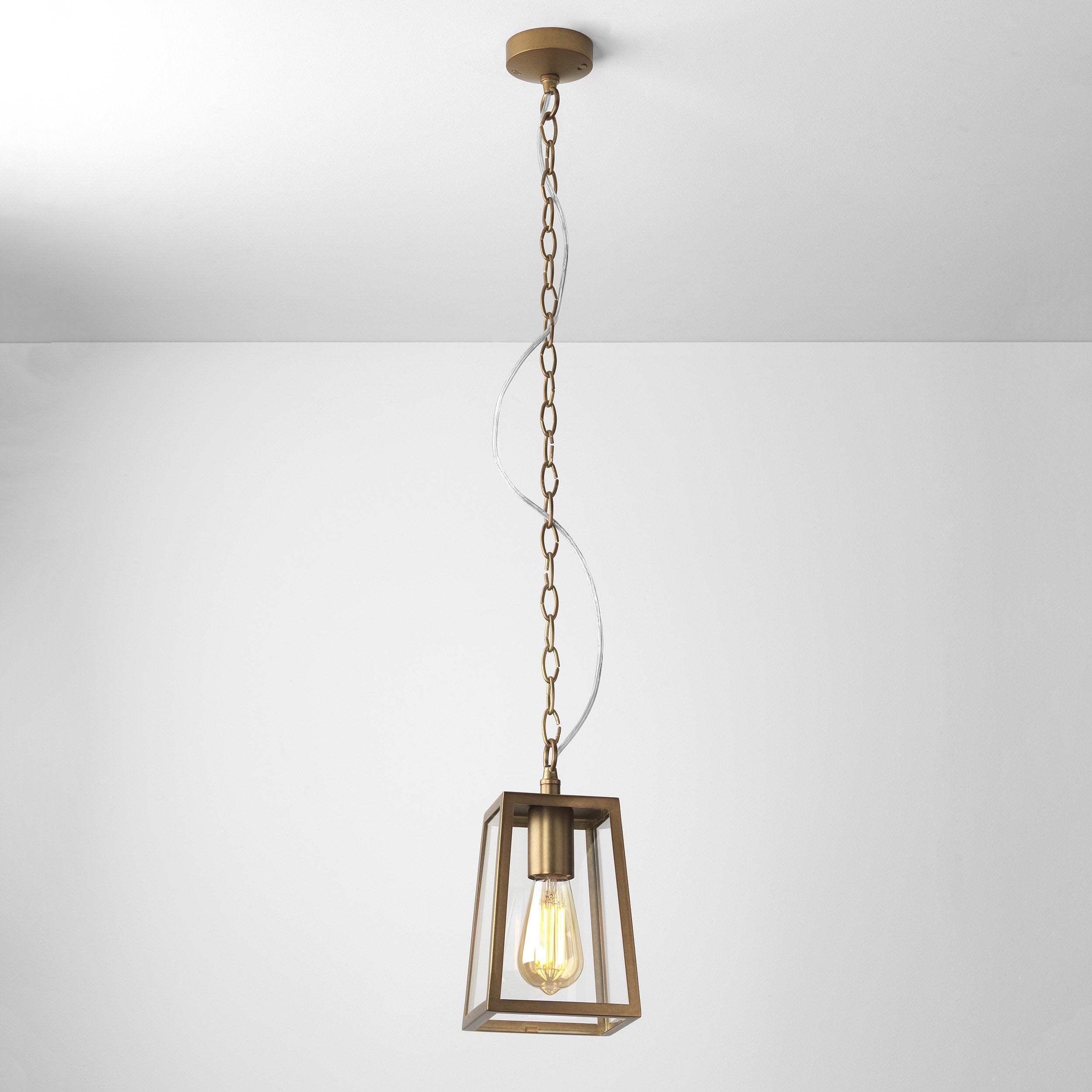 1306006 Calvi 215 Outdoor Hanging Lantern Brass
