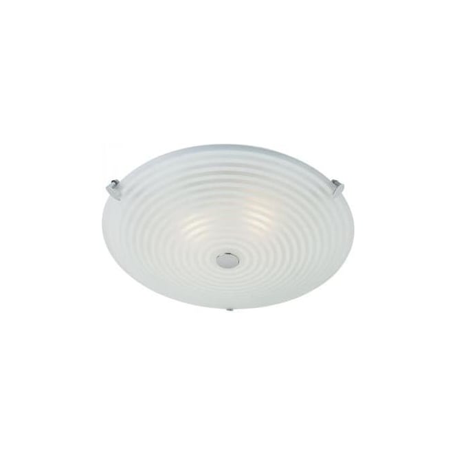 633-32 Roundel 2 Light Frosted Flush Light