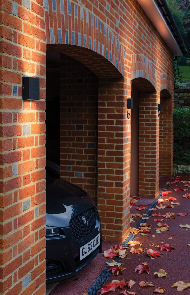 1331002 Elis Twin LED Outdoor Wall Light Black