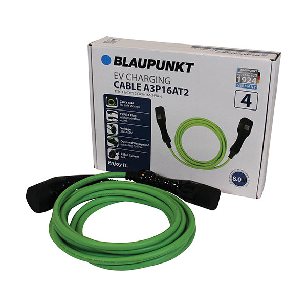 Blaupunkt EV Charging Cable A3P16AT2 - Type 2 to Type 2 Cable 16A 3P