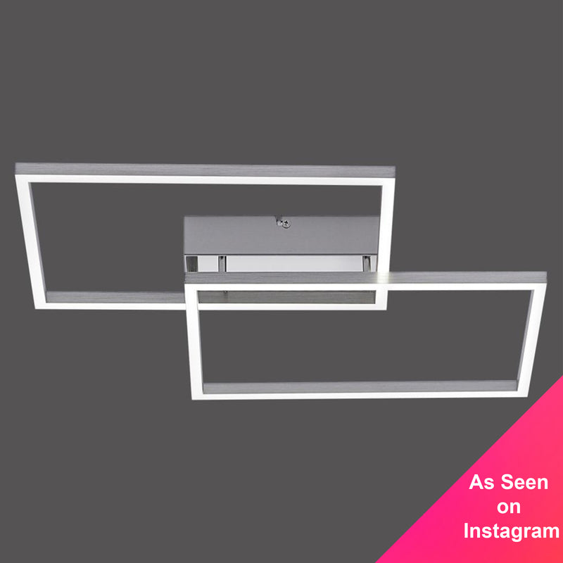 5581041 Small 2 Light LED Flush Ceiling Fitting - Colour Changing with Remote