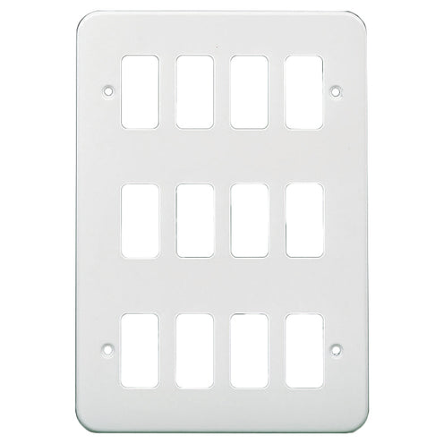 Crabtree 12 Gang Surface Metalclad Grid Cover Plate