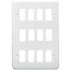 Crabtree 12 Gang Surface Metalclad Grid Cover Plate