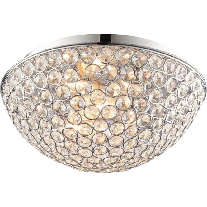 60103 Chryla 3 Light Chrome Flush Light