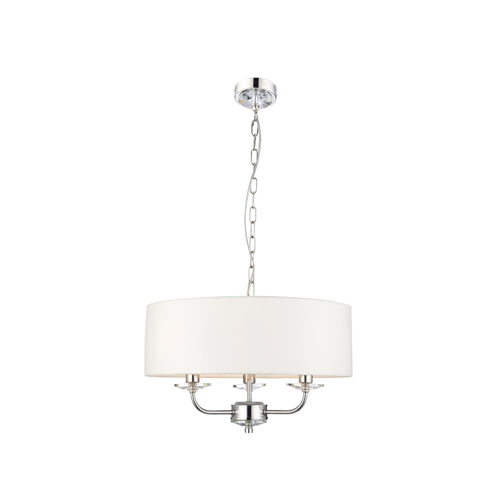 60129 Nixon 3 Light Nickel Multi Arm Light