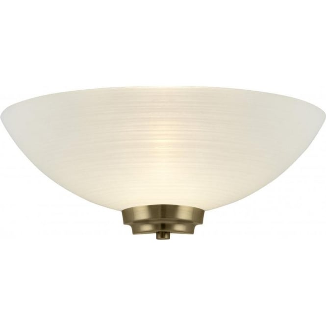 Endon WELLES-1WBAB Welles Antique Brass Wall Light