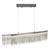 SS-1606 Fringe 2 Light Suspended Pendant Satin Silver