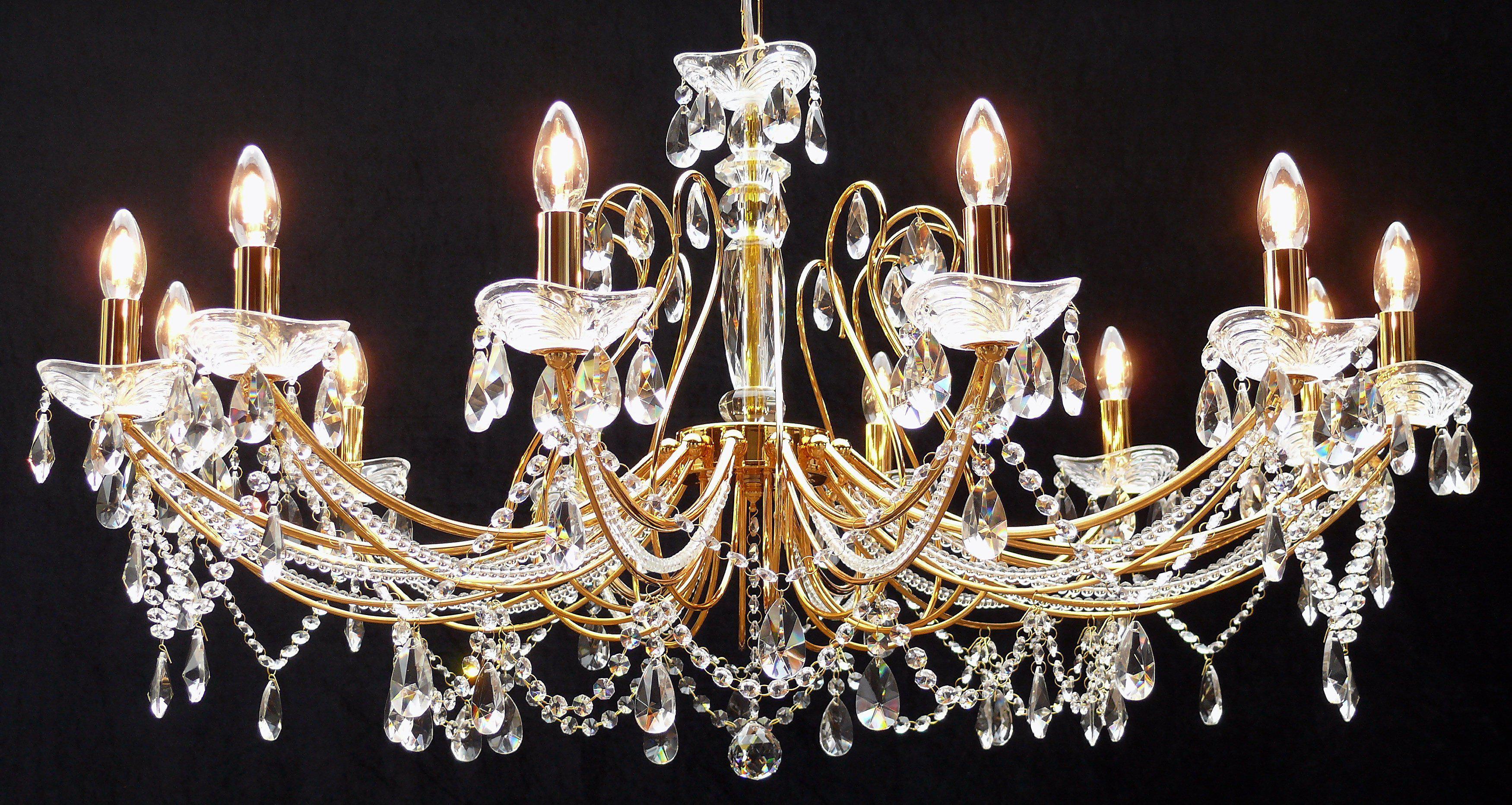 P-1525/12 Concerto 12 Light Multi Arm Light French Gold