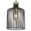 9413BK Cage Single Pendant Black