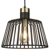 9411BK Cage Single Pendant Black