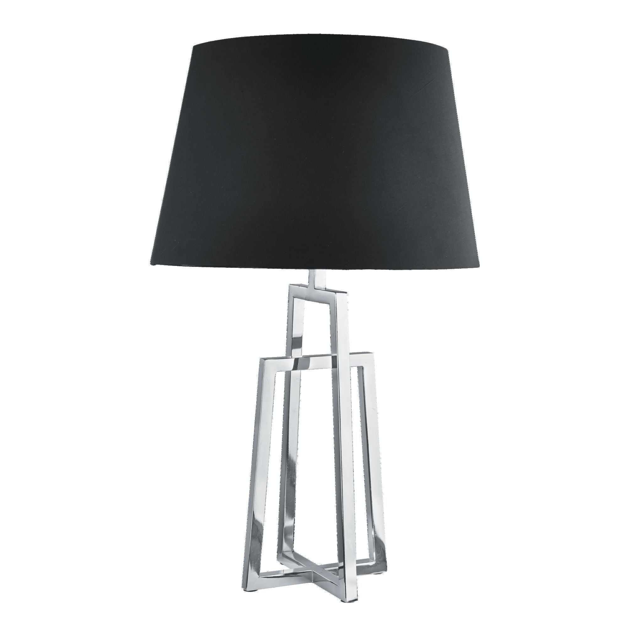 1533CC-1 York Chrome Table Lamp With Black Shade