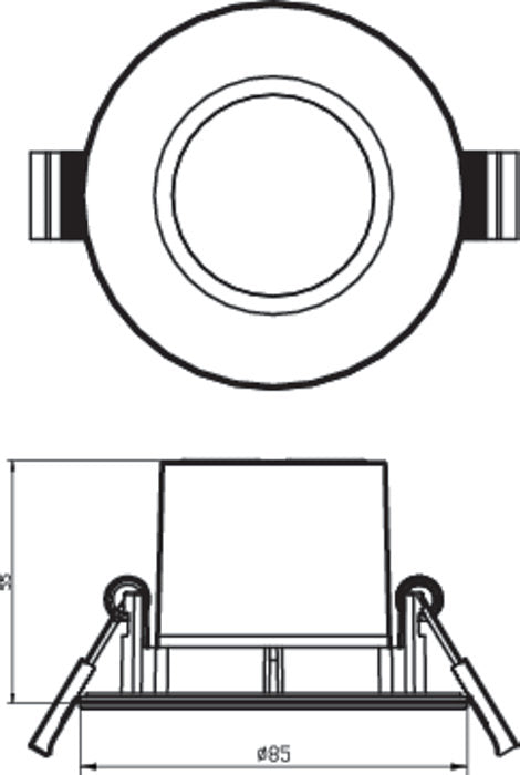 Philips SL261 DIVE Recessed Spotlight 5.5W 27K- Nickel - 3 Pack
