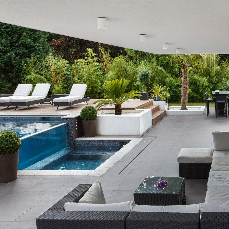 1326040 Kos II Round Outdoor Wall Light Black