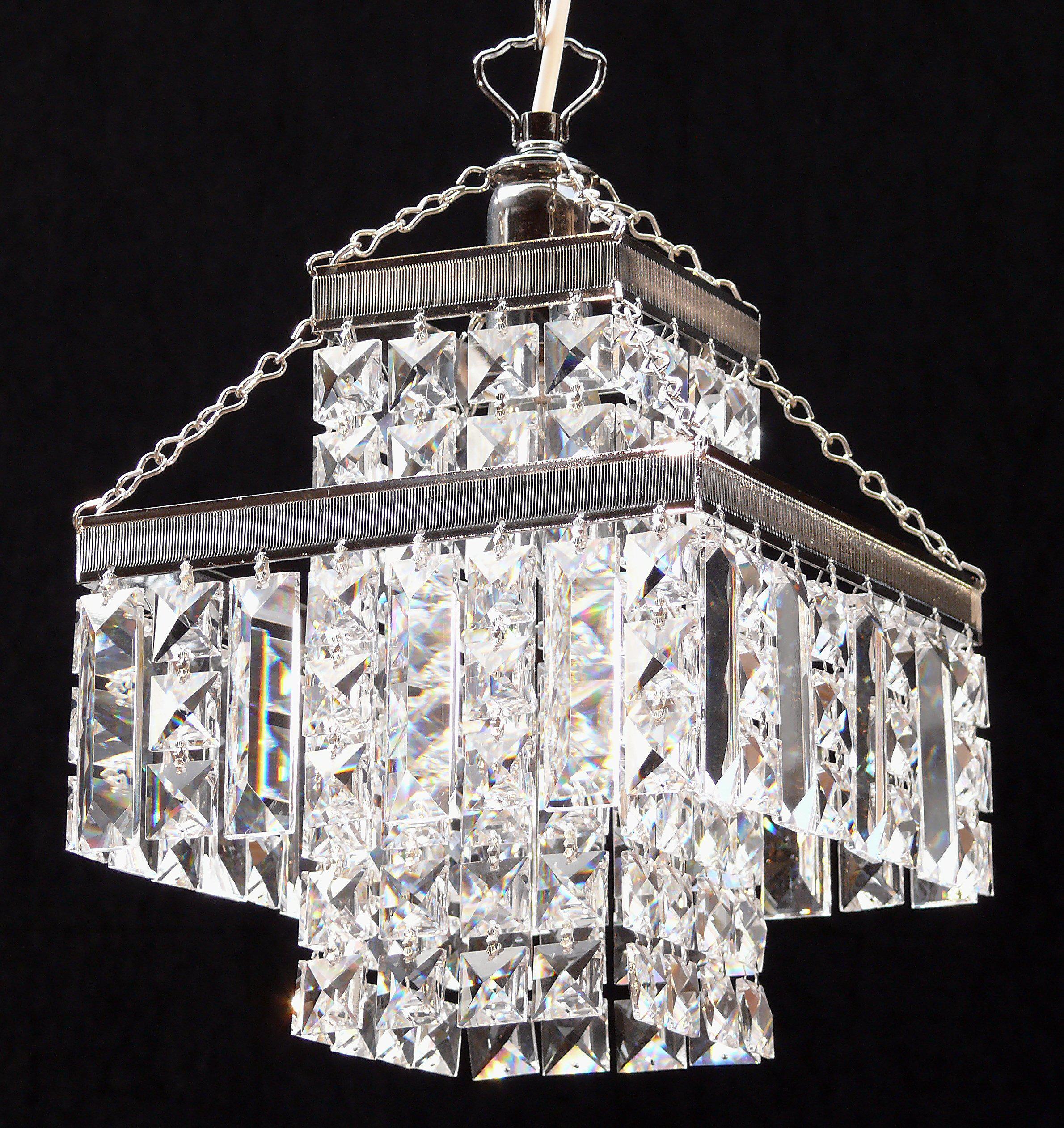 182/8"/1 Tempo 20cm Crystal Suspended Light Polished Chrome
