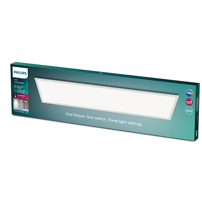Philips CL560 Functional Ceiling Light, Rectangular Panel 36W 40K - White
