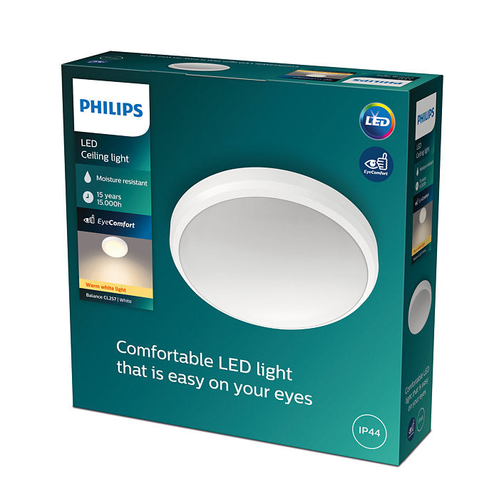 Philips CL257 Balance Ceiling Light Warm White 6W, 27K Lumens - White*