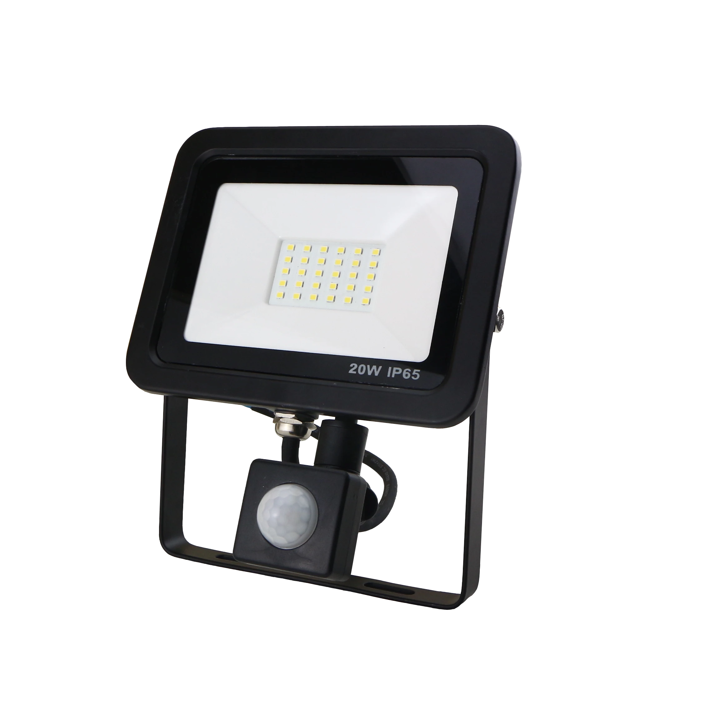 Megalux 20w Floodlight 6k Black (PIR) With Override 3 Wire