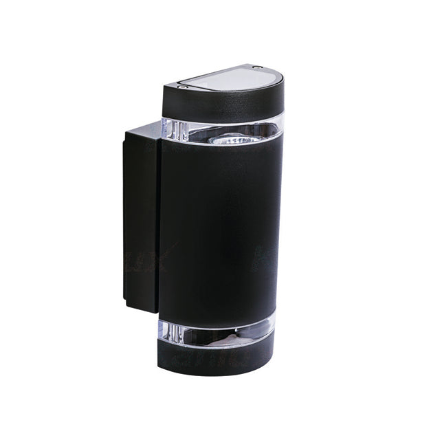 Kanlux ZEW EL-235U Outdoor 2 Light Curved Wall Light Available in Black or Grey