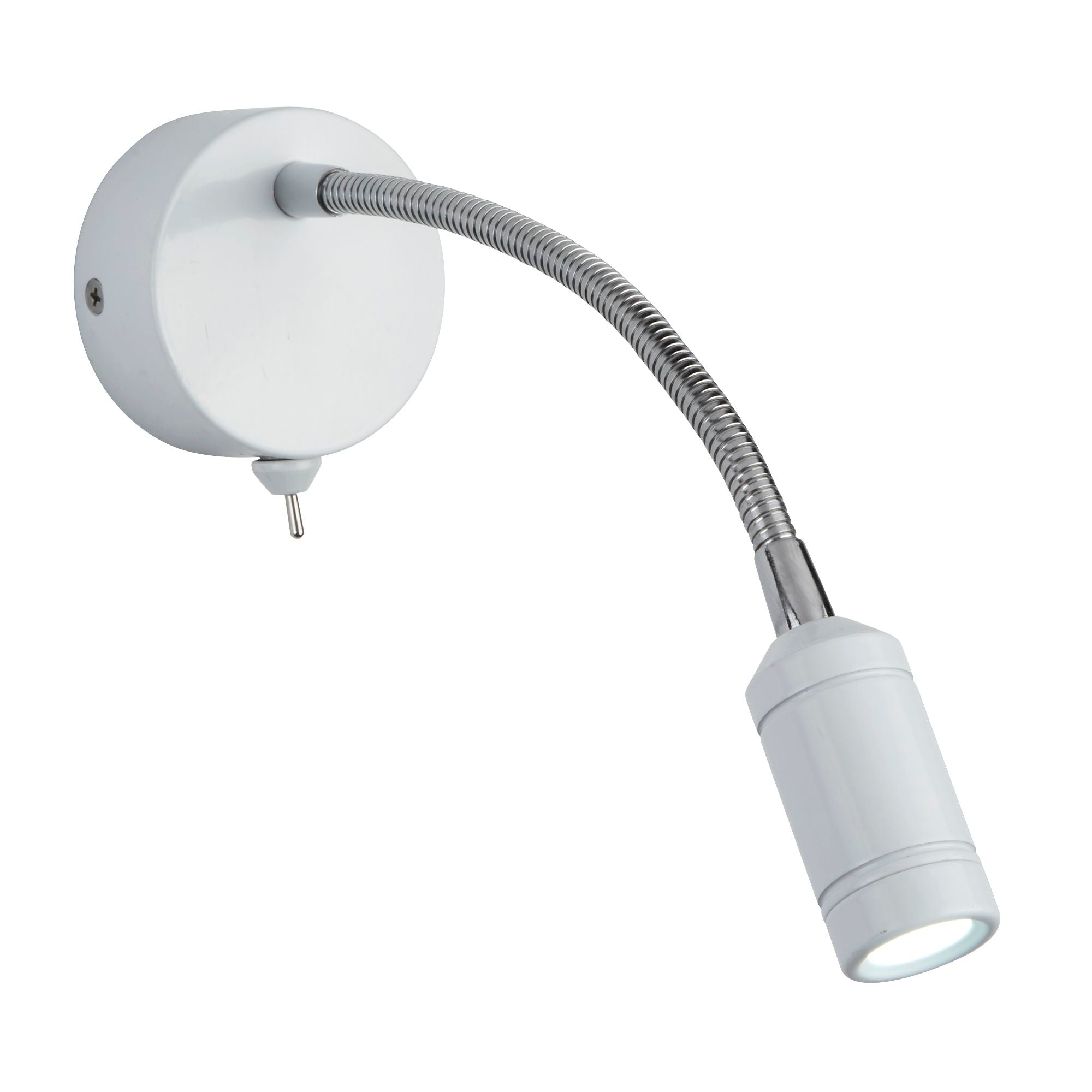 2256WH LED ADJUSTABLE WALL LIGHT WHITE FLEXI ARM