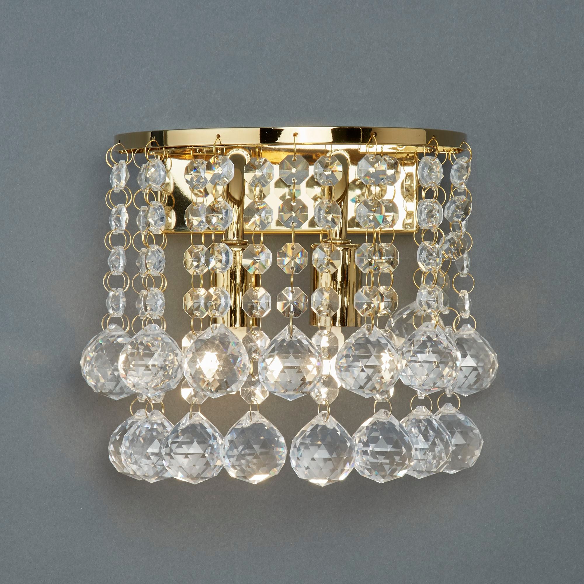 2402-2GO HANNA GOLD 2 Light ROUND WALL LIGHT