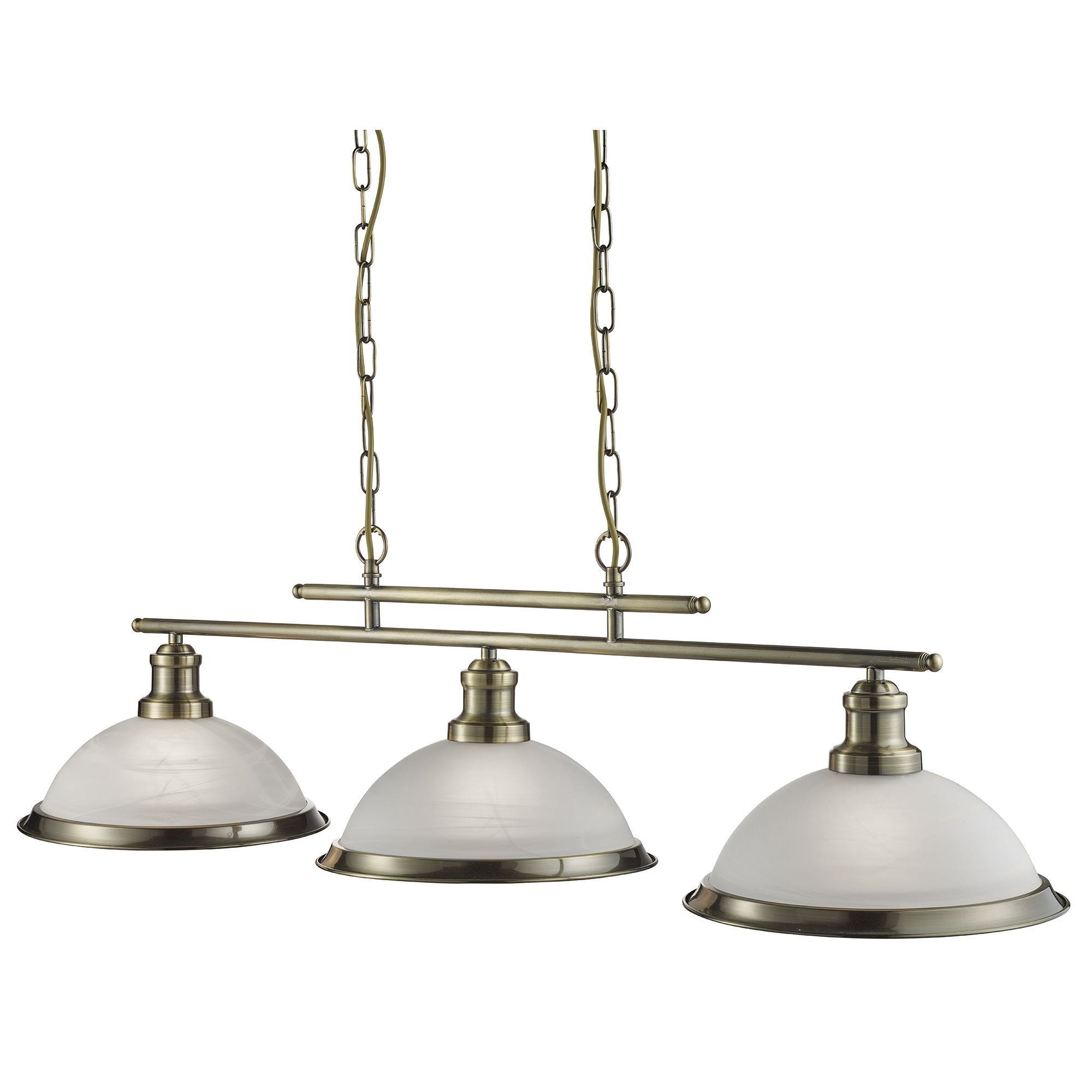 2683-3AB Bistro Antique Brass 3 Light Bar Pendant