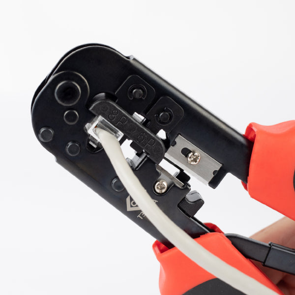 CK Tools T3853 Ratchet Crimping Pliers | 8P Pass Thru Mod