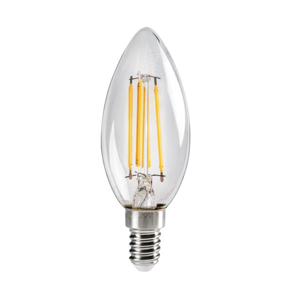 KAN Warm White 2700k 4.5w LED SES Candle Filament Bulb E14 – Non Dimmable