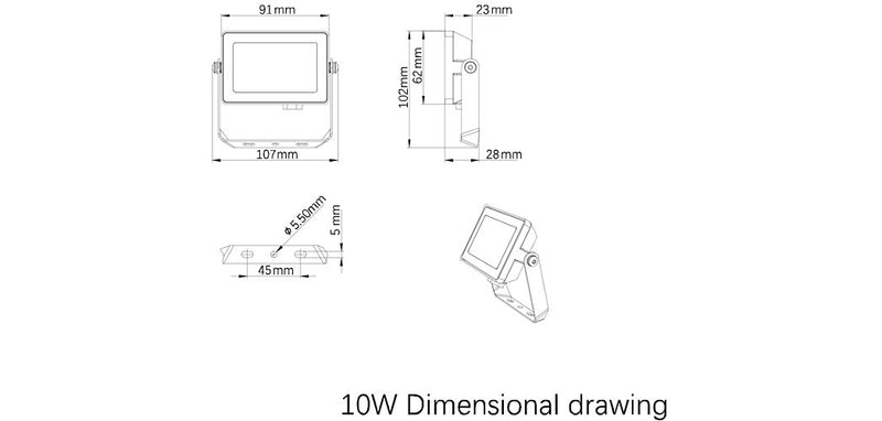 Projectline Floodlight 10W 4000K Warm White